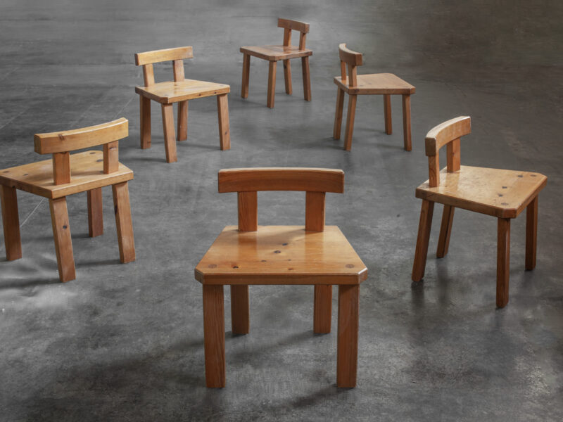 Roland Wilhelmson, Set of dining chairs / stools, 1960's